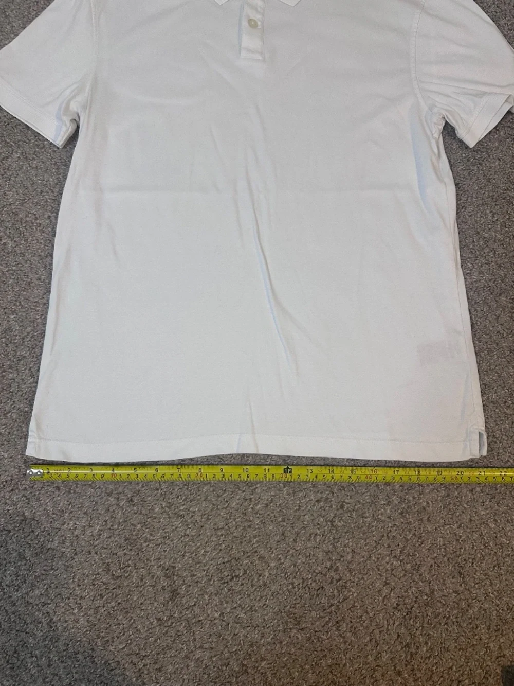 Mens Medium White Banana Republic Luxe Touch Performance Polo